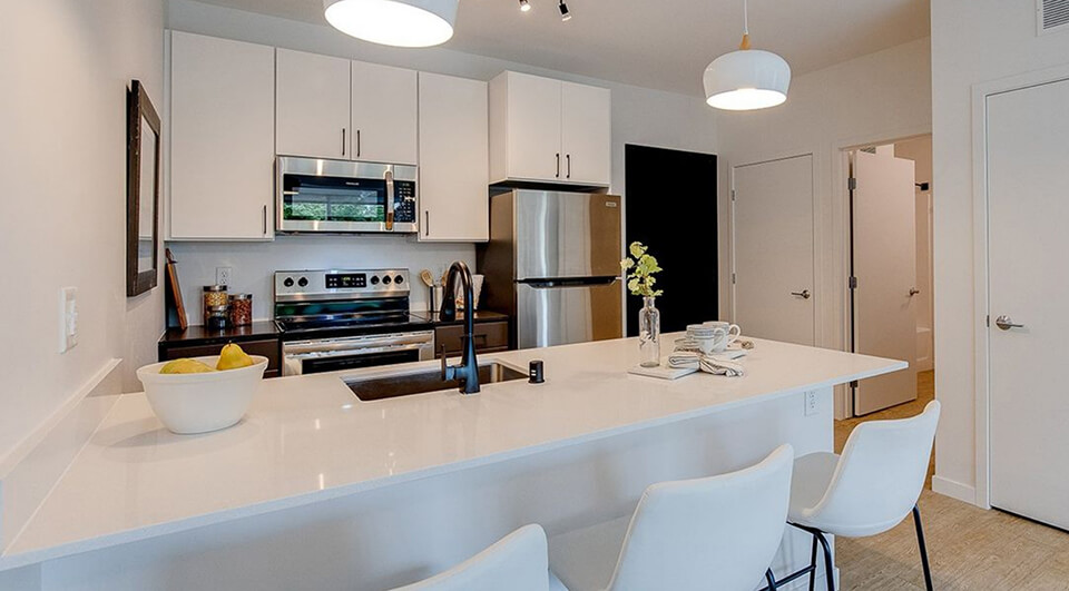 an apartment kitchen